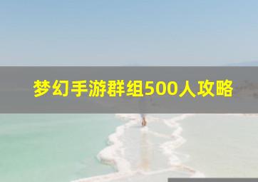 梦幻手游群组500人攻略