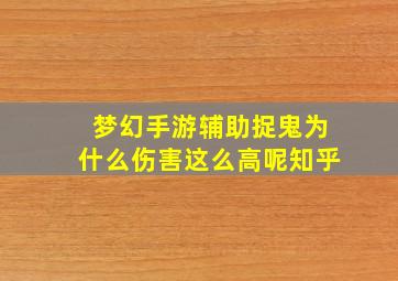 梦幻手游辅助捉鬼为什么伤害这么高呢知乎