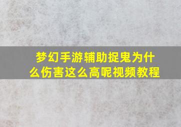 梦幻手游辅助捉鬼为什么伤害这么高呢视频教程