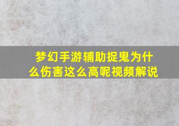 梦幻手游辅助捉鬼为什么伤害这么高呢视频解说