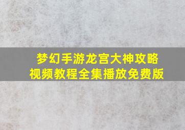 梦幻手游龙宫大神攻略视频教程全集播放免费版