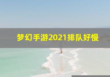 梦幻手游2021排队好慢