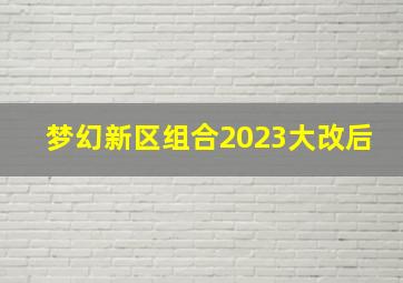 梦幻新区组合2023大改后