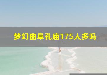 梦幻曲阜孔庙175人多吗