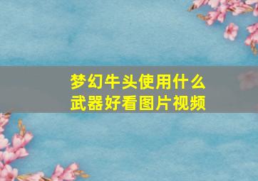 梦幻牛头使用什么武器好看图片视频