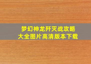 梦幻神龙歼灭战攻略大全图片高清版本下载