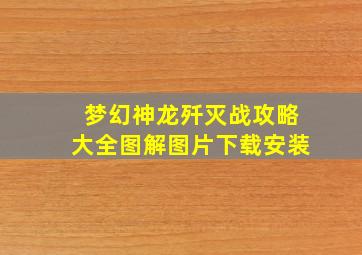 梦幻神龙歼灭战攻略大全图解图片下载安装