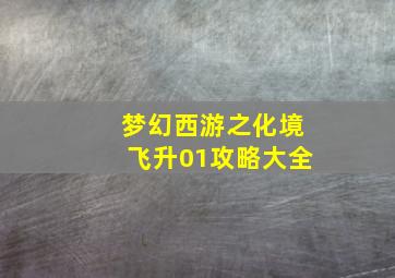 梦幻西游之化境飞升01攻略大全