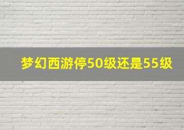 梦幻西游停50级还是55级