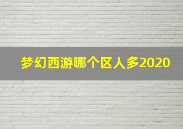 梦幻西游哪个区人多2020