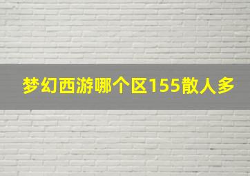 梦幻西游哪个区155散人多