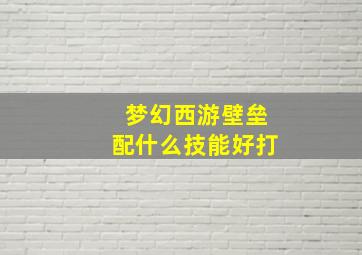 梦幻西游壁垒配什么技能好打