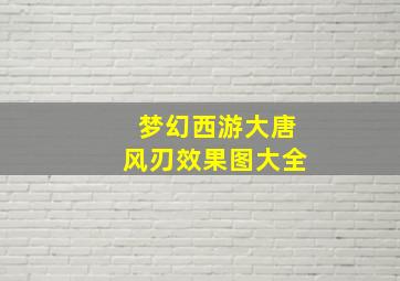 梦幻西游大唐风刃效果图大全