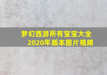 梦幻西游所有宝宝大全2020年版本图片视频