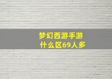 梦幻西游手游什么区69人多