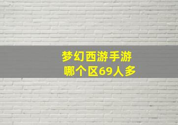 梦幻西游手游哪个区69人多