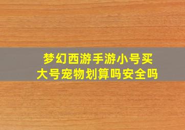 梦幻西游手游小号买大号宠物划算吗安全吗