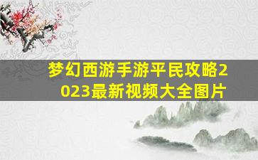 梦幻西游手游平民攻略2023最新视频大全图片