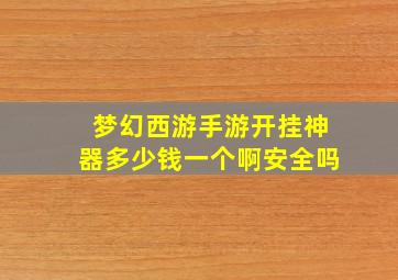 梦幻西游手游开挂神器多少钱一个啊安全吗