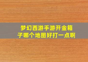 梦幻西游手游开金箱子哪个地图好打一点啊