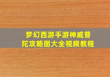 梦幻西游手游神威普陀攻略图大全视频教程