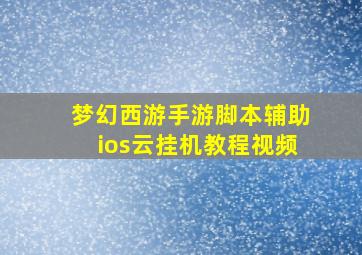 梦幻西游手游脚本辅助ios云挂机教程视频