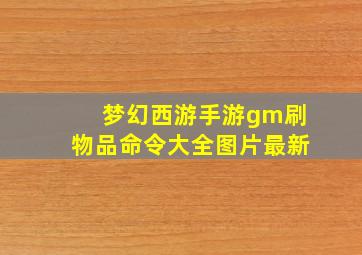 梦幻西游手游gm刷物品命令大全图片最新