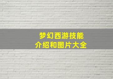 梦幻西游技能介绍和图片大全