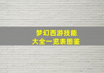 梦幻西游技能大全一览表图鉴