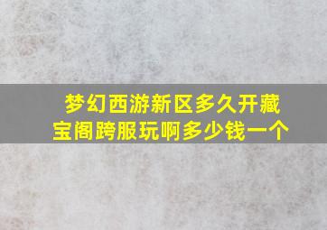 梦幻西游新区多久开藏宝阁跨服玩啊多少钱一个