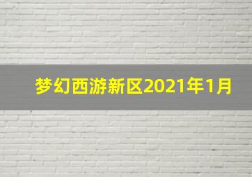 梦幻西游新区2021年1月