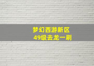 梦幻西游新区49级去龙一刷