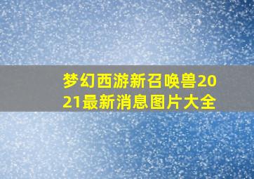 梦幻西游新召唤兽2021最新消息图片大全