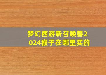 梦幻西游新召唤兽2024猴子在哪里买的