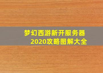 梦幻西游新开服务器2020攻略图解大全