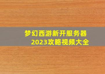 梦幻西游新开服务器2023攻略视频大全