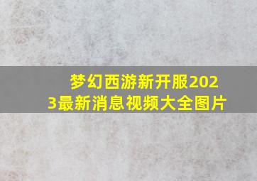 梦幻西游新开服2023最新消息视频大全图片