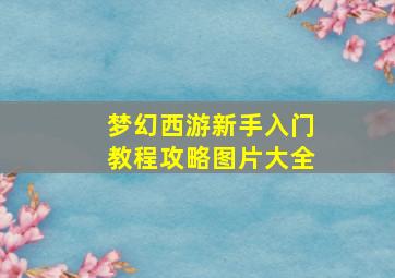 梦幻西游新手入门教程攻略图片大全