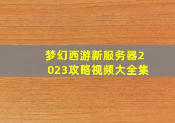 梦幻西游新服务器2023攻略视频大全集