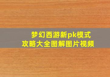 梦幻西游新pk模式攻略大全图解图片视频