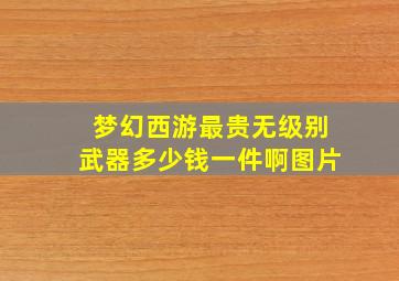 梦幻西游最贵无级别武器多少钱一件啊图片