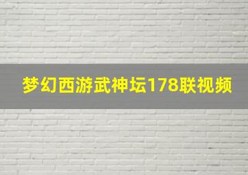 梦幻西游武神坛178联视频