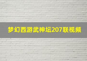 梦幻西游武神坛207联视频