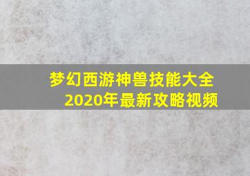 梦幻西游神兽技能大全2020年最新攻略视频