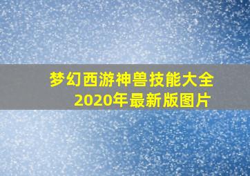 梦幻西游神兽技能大全2020年最新版图片