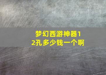 梦幻西游神器12孔多少钱一个啊