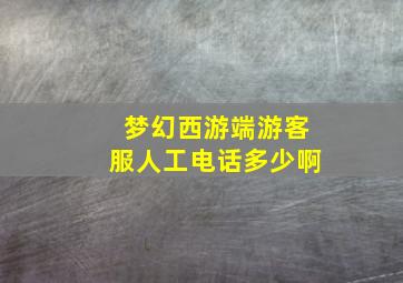 梦幻西游端游客服人工电话多少啊