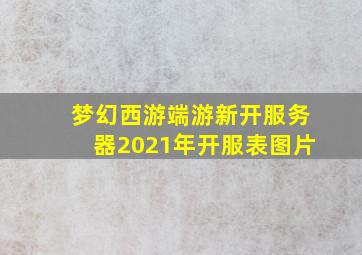 梦幻西游端游新开服务器2021年开服表图片