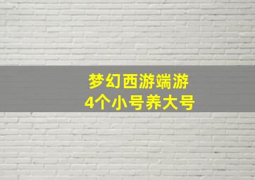 梦幻西游端游4个小号养大号