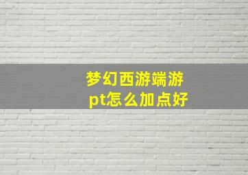 梦幻西游端游pt怎么加点好